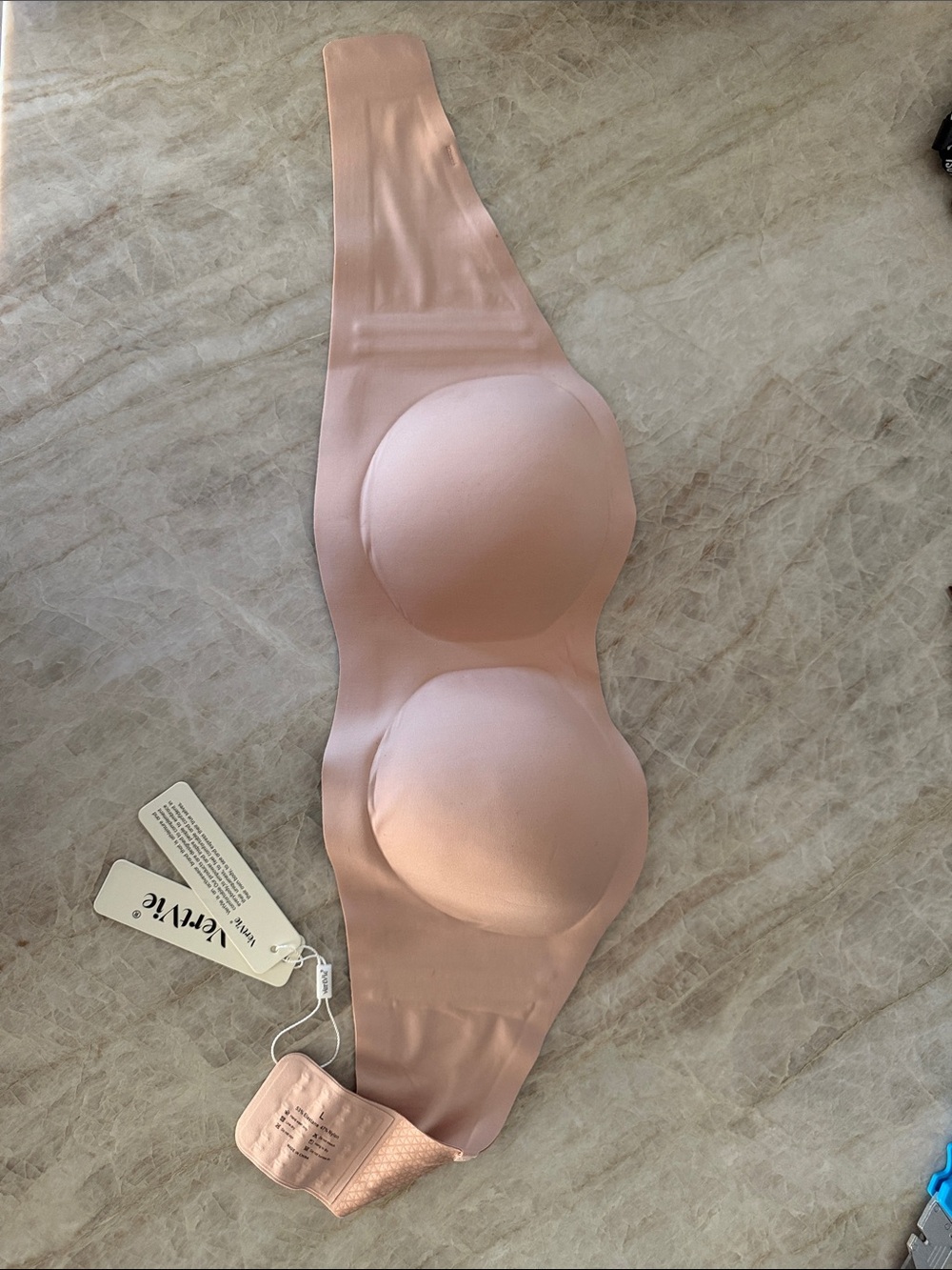Vertvie Strapless Bra Jelly Push Up Seamless Wireless Tube Top. Brand new w tags
